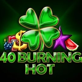 40 Burning Hot slot logo by Amusnet Interactive at Qzino Casino40 Burning Hot