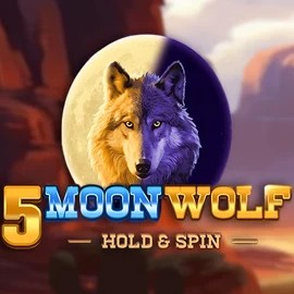 5 Moon Wolf slot logo by Apparat Gaming at Qzino Casino5 Moon Wolf