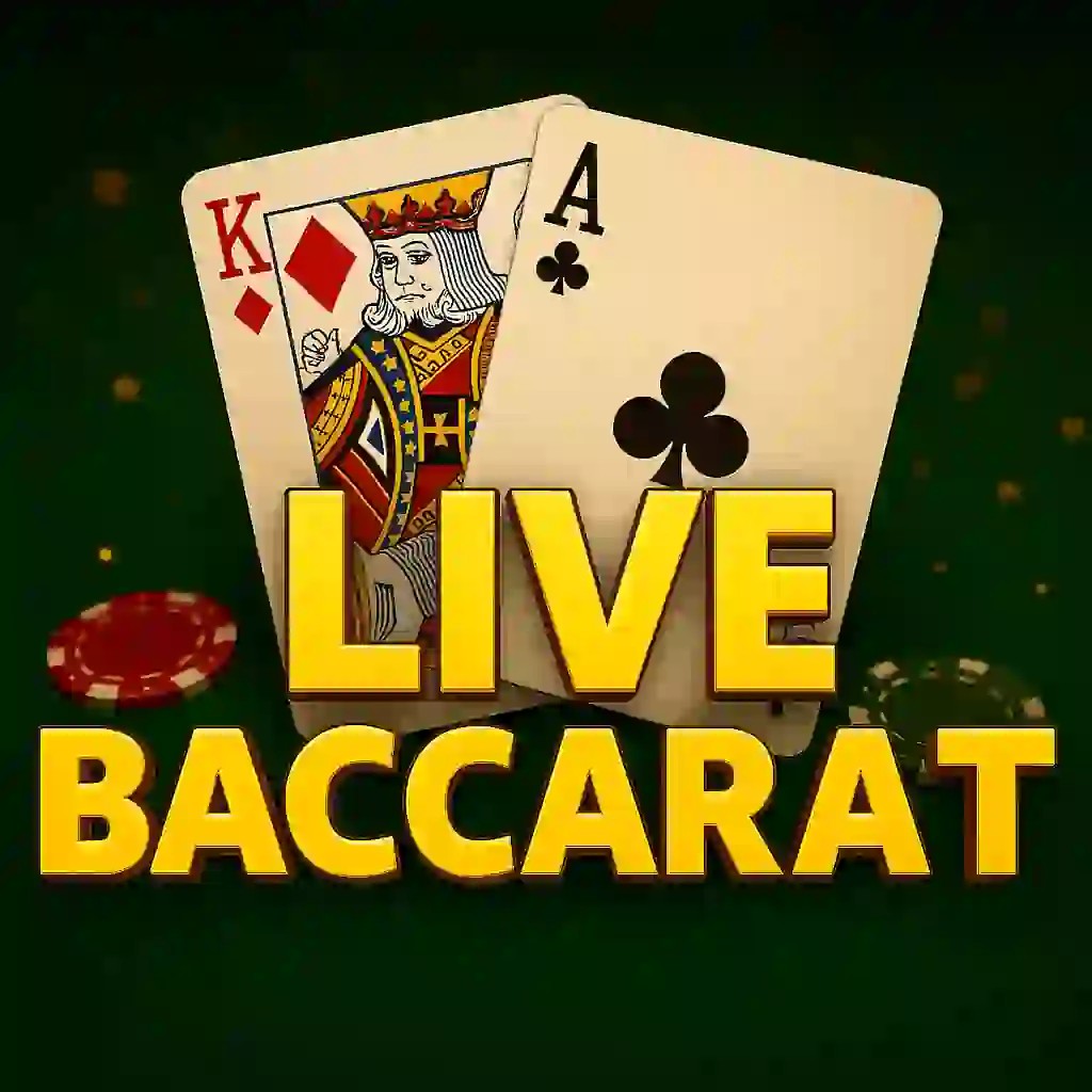 Live Baccarat game by Evolution – logo hosted on Qzino Casino
