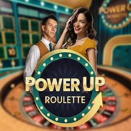 Official Live Casino logo: PowerUP Roulette by Pragmatic Play at Qzino Casino