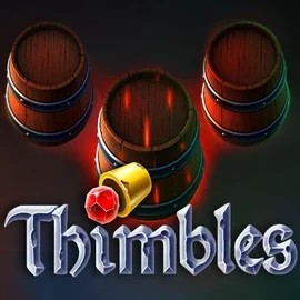 Thimbles slot logo by Evoplay at Qzino CasinoThimbles